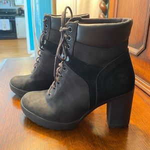 Timberland Block Heel Boots. Size 7. With Ortholite inserts. Gently worn.